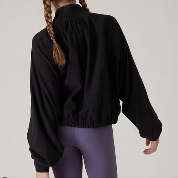 Nwt Athleta Girl Good Days Black Bomber Jacket - Picture 2 of 8